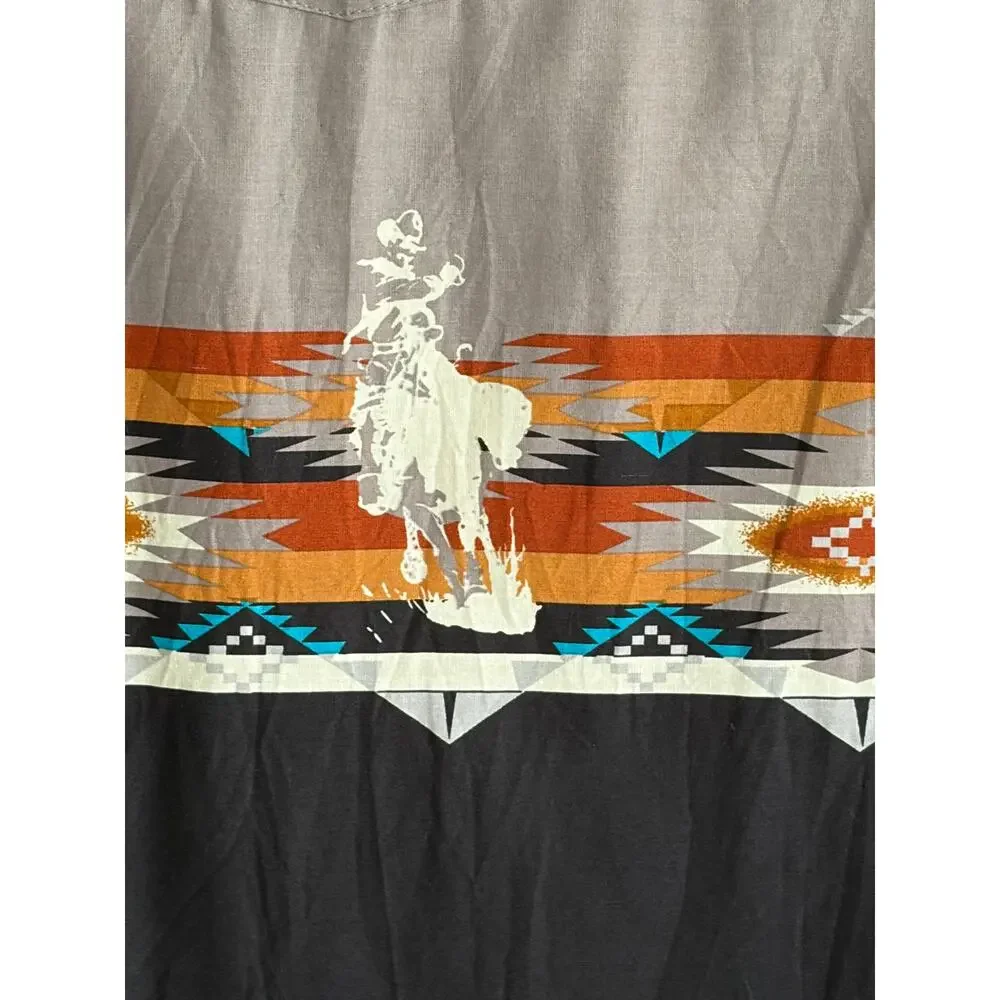 Roper Vintage Wear Snap Up Front  Rodeo Design Made in the USA Sz XXL - Picture 6 of 14